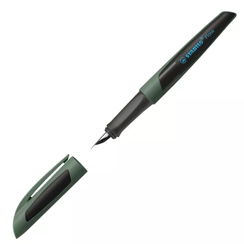 STABILO Flow Sporty vulpen M-punt zwart/olijfgroen
