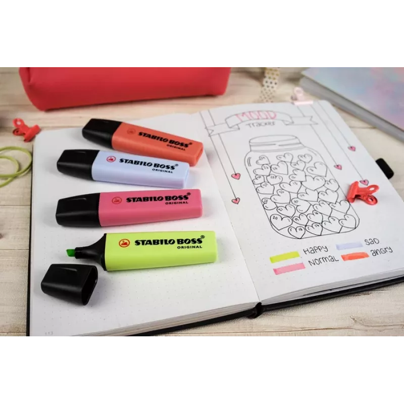 STABILO Boss Original Pastel markeerstift - Frozen Fuchsia - beitelpunt - 1 stuk