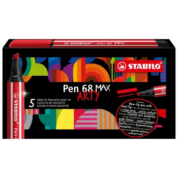 STABILO Pen 68 MAX groene viltstift met beitelpunt