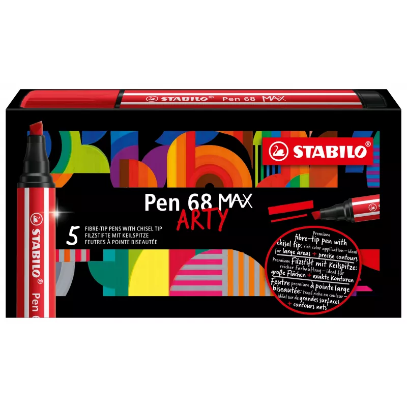 STABILO Pen 68 MAX groene viltstift met beitelpunt