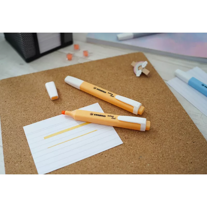 STABILO swing cool Pastel markeerstift - oranje - beitelpunt - 1 mm / 4 mm - los stuk