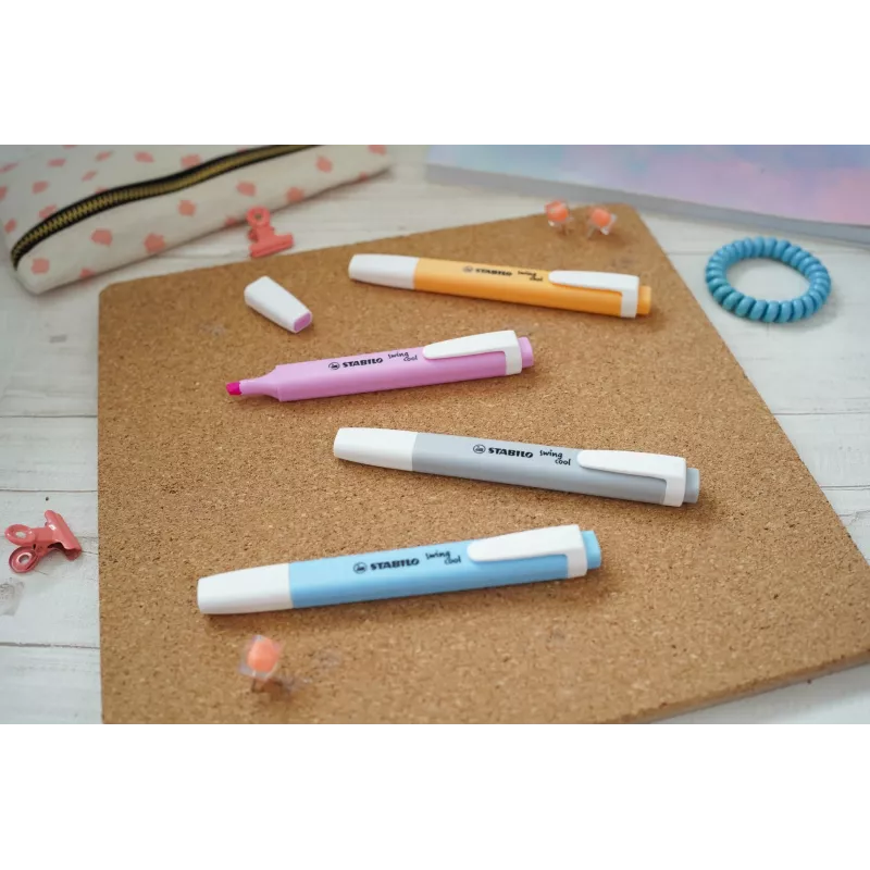 STABILO swing cool Pastel markeerstift - oranje - beitelpunt - 1 mm / 4 mm - los stuk