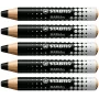 STABILO MARKdry drywipe marker potlood voor whiteboards zwart 5-pack