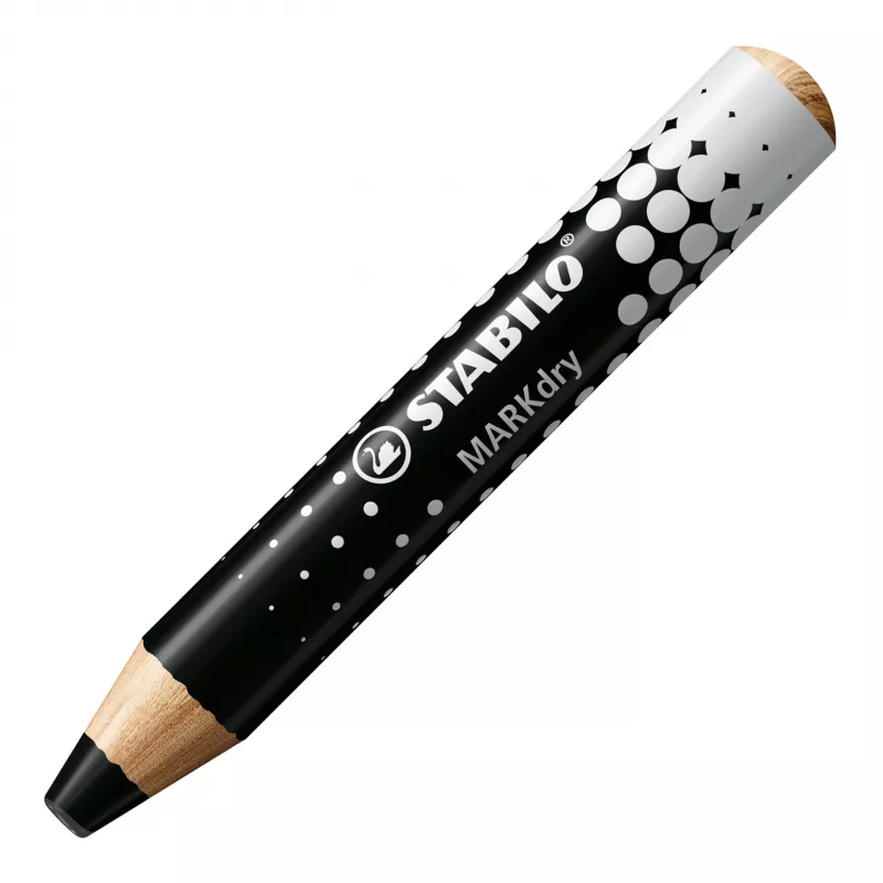 STABILO MARKdry drywipe marker potlood voor whiteboards zwart 5-pack