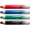 STABILO MARKdry drywipe marker potlood voor whiteboards zwart 5-pack