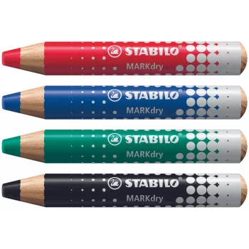 STABILO MARKdry whiteboardmarker set met 4 stiften in etui