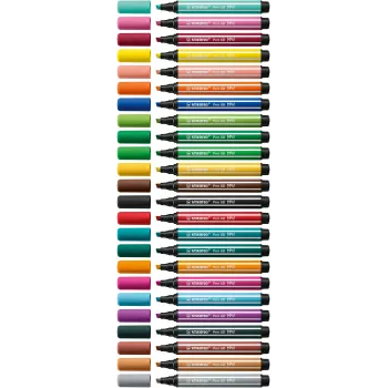 STABILO Pen 68 MAX 24-delige etui ARTY viltstift met beitelpunt