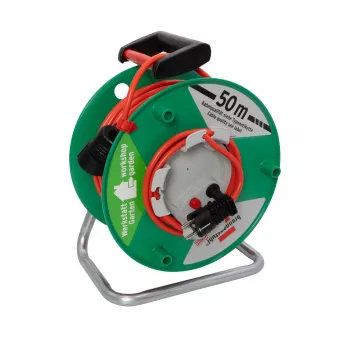 AKYGA AK-CR-04 Kabelhaspel Verlengsnoer 50m 4 stopcontacten Schuko IP44 Zwart