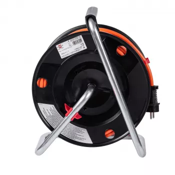 AKYGA AK-CR-06 Kabelhaspel Verlengsnoer 50m IP44 4 stopcontacten Schuko Zwart