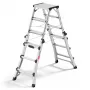 Hailo Master DTL100 2x4 - 2x6 treden telescoop-combinatieladder 150 kg aluminium