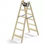 Hailo Master H80 2x6 treden dubbelzijdige trap, 150 kg draagvermogen, zilver
