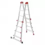 Hailo M80 4x4 sportenladder - combinatieladder, aluminium, 150 kg draagvermogen