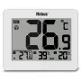 MEBUS 1074 digitale thermometer met binnen- en buitentemperatuur, LCD-display, wandmontage, wit