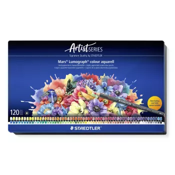 STAEDTLER Mars Lumograph Aquarell aquarelpotlood 104 M120, HB, grijze stift, zeshoekig, PEFC-gecertificeerd, los potlood