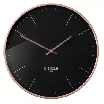 KIENZLE DCF radiografische wandklok modern 25 cm roségoud/zwart