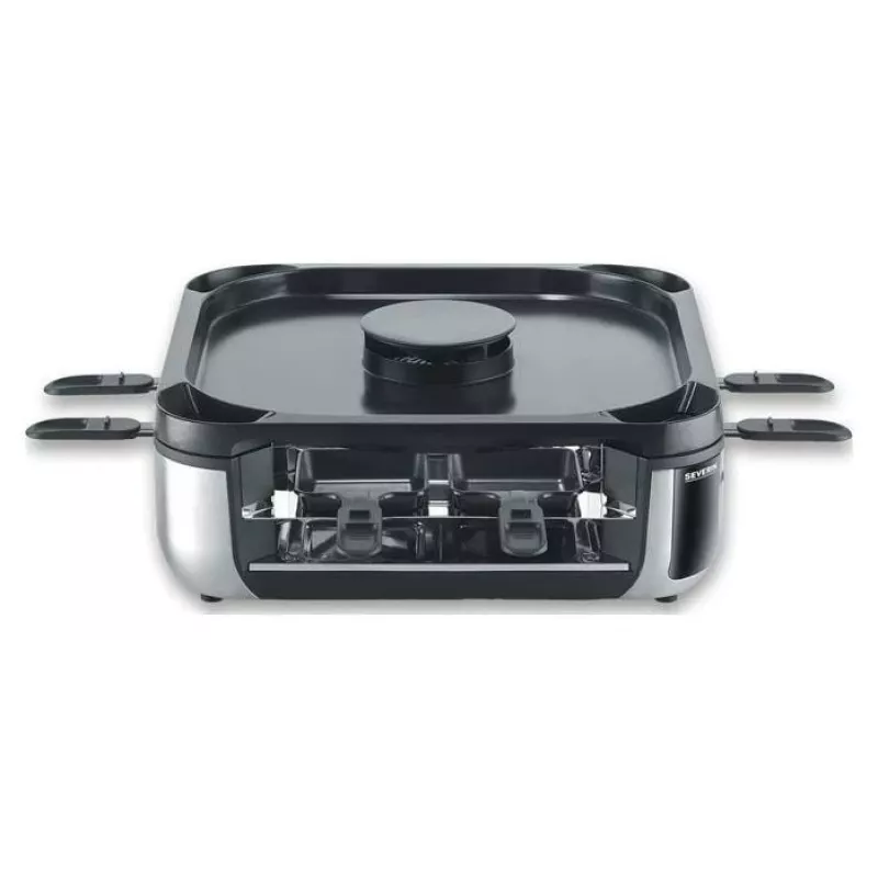 SEVERIN RG 2379 SEVENTO raclettegrill 1400 W 8 personen zwart/zilver