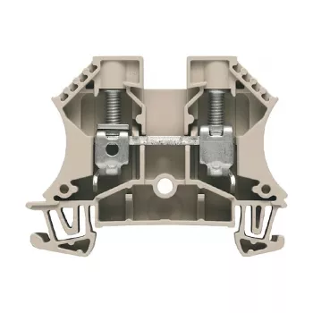 Weidmüller WDU 10 doorvoer-rijgklem, schroefaansluiting, 10 mm², 57 A, beige, 50 stuks