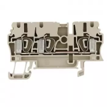 Weidmüller ZDU 2.5/3AN doorvoerklem, veerklemaansluiting, 2,5 mm², beige, 100 stuks