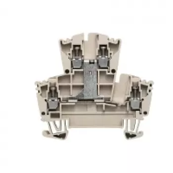 Weidmüller 1022300000 doorvoerklem, 2 verdiepingen, schroefaansluiting, 500 V, 24 A, 4 mm², donkerbeige