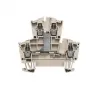 Weidmüller 1022300000 doorvoerklem, 2 verdiepingen, schroefaansluiting, 500 V, 24 A, 4 mm², donkerbeige