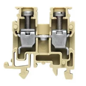 Weidmüller doorvoerklem, schroefaansluiting, 2,5 mm², 800 V, 24 A, donkerbeige, DIN-rail TS 35