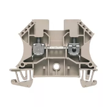 Weidmüller doorvoerklem, schroefaansluiting, 4 mm², 32 A, 800 V, beige, DIN-railmontage, 100 stuks