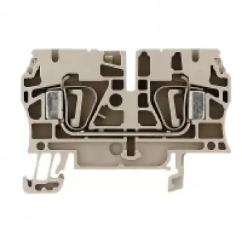 Weidmüller ZDU 4 doorvoer-rijgklem, trekveer aansluiting, 4 mm², beige, 100 stuks