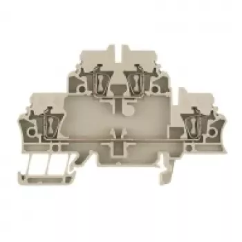Weidmüller ZDK 2.5 doorvoer-rijgklem, veerklem aansluiting, 2,5 mm², beige, 50 stuks