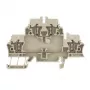 Weidmüller ZDK 2.5 doorgangsklem, veerklemaansluiting, 2,5 mm², beige, 50 stuks