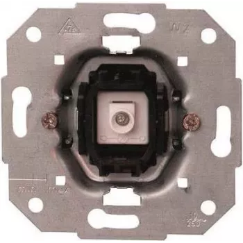 Heinrich Kopp 504600007 lichtschakelaar inzetstuk, wisselschakelaar, aluminium, 10A 250V, IP20, inbouw, schroefklemmen, voor HK05/HK07 serie