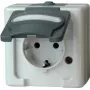 HEINRICH KOPP Schuko-stopcontact 1-voudig opbouw vochtige ruimte IP44 grijs 16A 250V (103356006)