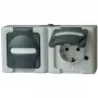 HEINRICH KOPP BLUE ELECTRIC opbouwcombinatie schakelaar en Schuko-stopcontact, grijs (131256002)