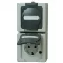Heinrich Kopp 131456008 Schuko-stopcontact 2-voudig verticaal, opbouw, zwart/grijs, 250V, 16A