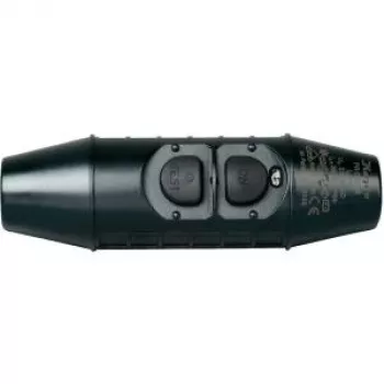 Heinrich Kopp tussen-veiligheidsschakelaar met PRCD-S 230 V zwart IP55 1962.0001.5