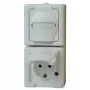 HEINRICH KOPP BLUE ELECTRIC opbouw dubbel stopcontact IP44 arctisch wit 2-voudig verticaal (131402009)