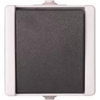 Heinrich Kopp 540656002 wisselschakelaar, opbouw, IP44, 10A, 250V, zwart/wit, thermoplast, Paris-design