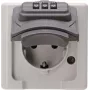 HEINRICH KOPP opbouw stopcontact 1-voudig afsluitbaar IP44 grijs/zwart 109856007