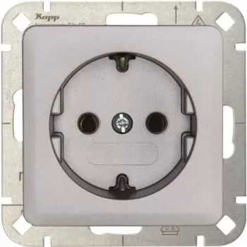 Heinrich Kopp HK02 Schuko-stopcontact RVS 1-voudig inbouw 16A 250V