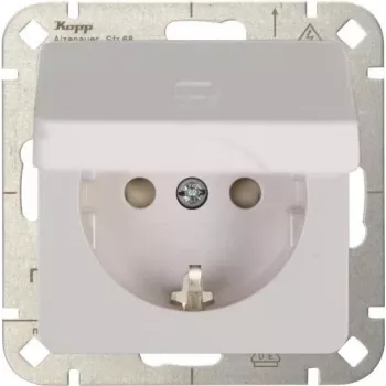 Heinrich Kopp HK02 Schuko-stopcontact met verhoogde aanraakbeveiliging, zuiverwit (RAL 9010), inbouw