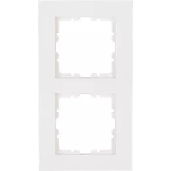 HEINRICH KOPP afdekraam 2-voudig HK07 PURE (157 x 86 x 9,5 mm | IP20 | klembevestiging) - zuiverwit (406929008)
