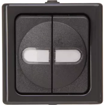 Heinrich Kopp BlueElectric Series schakelaar opbouw 2-voudig antraciet