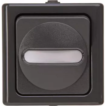 Heinrich Kopp tuimelschakelaar antraciet 1-voudig opbouw IP44 BlueElectric met controlelamp