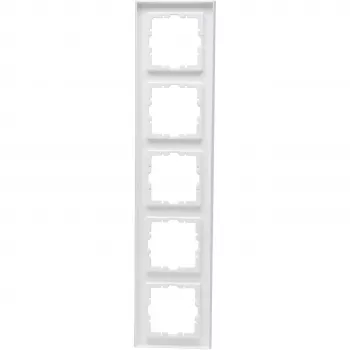 HEINRICH KOPP KOPP afdekraam 5-voudig HK07 PURE (370,8 x 86 x 9,5 mm | IP20 | klemmontage) - zuiverwit (407229008)