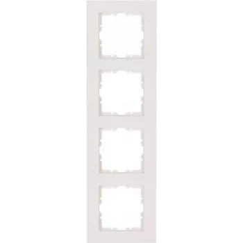 Heinrich Kopp 4-voudig afdekraam HK07 PURE 299,6 x 86 x 9,5 mm IP20 klemmontage wit glanzend