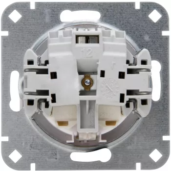 Heinrich Kopp SCHUKO stopcontact inbouw mat zwart 1-voudig 16A 250V