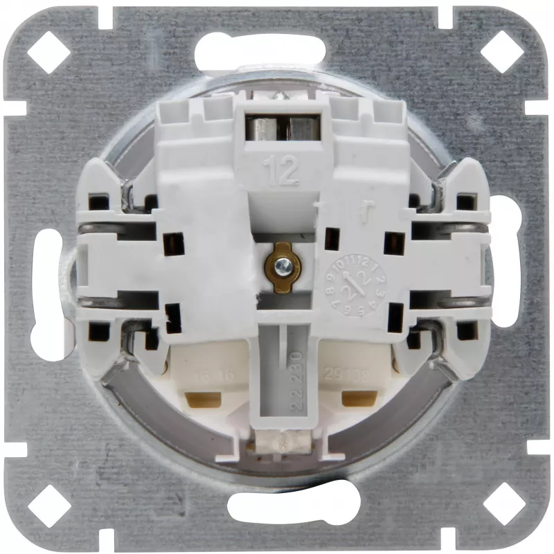 Heinrich Kopp SCHUKO stopcontact inbouw mat zwart 1-voudig 16A 250V