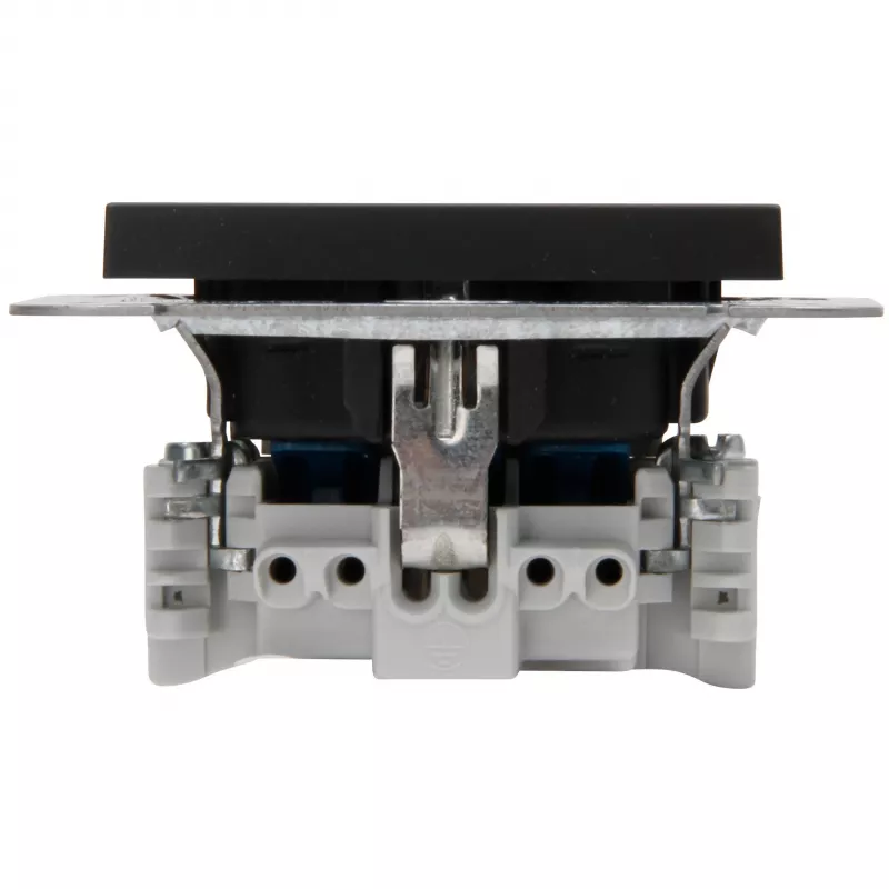 Heinrich Kopp SCHUKO stopcontact inbouw mat zwart 1-voudig 16A 250V