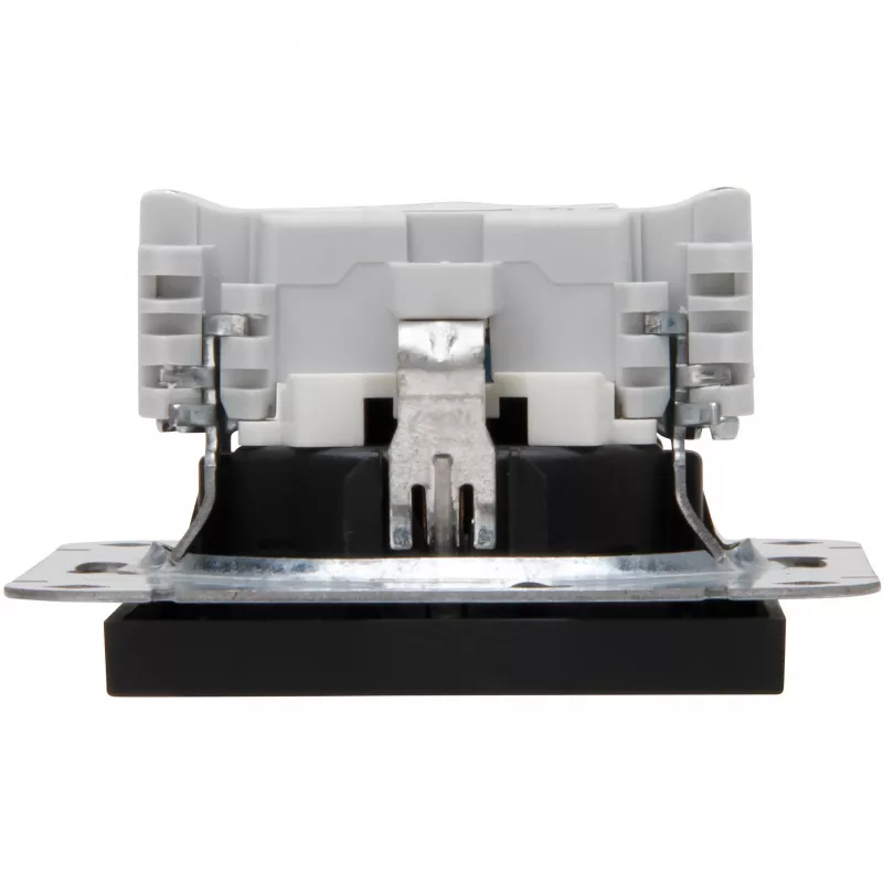 Heinrich Kopp SCHUKO stopcontact inbouw mat zwart 1-voudig 16A 250V