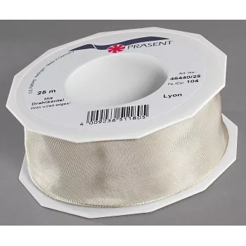 C.E. Pattberg cadeaulint LYON glanzend crème 40,0 mm x 25,0 m