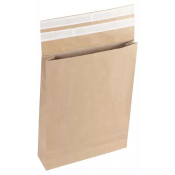 Vereinigte Papierwarenfabriken Classic vouwverzendenvelop DIN B4 dubbele plaksluiting zonder venster bruin 5,0 cm vouw (2FVMF000512)